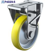 ユーエイ プレート式 固定 キャスター 帯電防止ウレタン 車輪径100mm ストッパー付き Jタイプ KB(R)型 取付寸法80×45  ■▼364-3598 UWEKB-100(R)  1個 | プロキュアエース