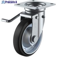 ユーエイ プレート式 自在 キャスター 導電ゴム 車輪径130mm ストッパー付き Jタイプ JB(L)型 取付寸法82×82(75×75)  ■▼364-3614 WEJB-130(L)  1個 | プロキュアエース
