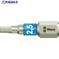 Wera 3840/1 ステンレストーションビット ヘキサゴン2.5X25  ▼411-9592 071072  1本 | プロキュアエース