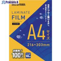 IRIS 298166 ラミネートフィルム A4 100枚入 100μ  ▼470-8357 LZ-A4100R  1パック | プロキュアエース