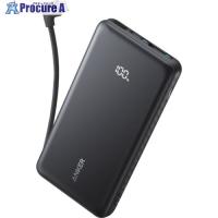 Anker モバイルバッテリー Zolo Power Bank 10000mAh、 22.5W、 Built-In USB-Cケーブル ブラック  ▼717-5524 A110DN11  1台 | プロキュアエース