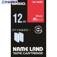 カシオ ネームランド用赤テープに白文字12mm  ▼803-6742 XR-12ARD  1個 | プロキュアエース