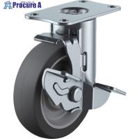 ユーエイ プレート式 自在 キャスター エラストマー 車輪径75mm ストッパー付き SILENTタイプ EF-DS型 取付寸法56×28  ▼809-3571 EF-75ELSBDS  1個 | プロキュアエース