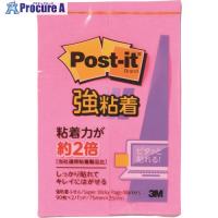 3M ポスト・イット 強粘着 75X25mm 90枚X2パッド ローズ  ▼828-3410 500SS-RO  1Pk | プロキュアエース