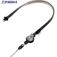 ELECOM スマートフォン用ストラップ 落下防止クリップ・コードリール付 ブラック  ▼835-5877 MPA-ST01BK  1個 | プロキュアエース