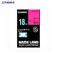 CASIO ネームランドテープ18mm蛍光桃/黒文字 XR-18FPK ▼12859 カシオ計算機(株) ●a559 | プロキュアエース