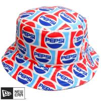 Newera ニューエラ バケット01 PEPSI ペプシ 1987ロゴ オールオーバープリント バケット ハット HAT 総柄 | f-basic