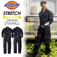Dickies ディッキーズ ストレッチデニムツナギ D-706 長袖 オールインワン おしゃれ ユニセックス 男女兼用 メカニック DIY アウトドア