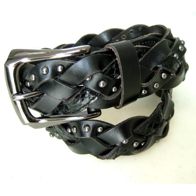 TORNADOMART 本革　ヘビ革　スタッズ　ウエスタン　ベルト　レザー　黒 TORNADOMART 本革 スタッズ ウエスタン ベルト レーザー レザー 黒