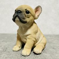 かわいい 犬 置物 フレンチ・ブルドッグ 見つめるイヌ 玄関 動物 おしゃれ インテリア トイレ 贈り物 可愛い リアル | 雑草対策・ガーデニング・日用雑貨のお店