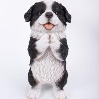 かわいい犬の置物 おねだりボーダーコリー 高さ22cm イヌ 動物 おしゃれ 玄関 インテリア ガーデン 庭 | 雑草対策・ガーデニング・日用雑貨のお店