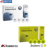 kasco kascoAce BALL / キャスコ キャスコエース ボール 1ダース（12個入り） ホワイト イエロー 2023年モデル | プロツアースポーツ ヤフー店
