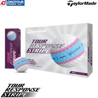 TaylorMade TOUR RESPONSE STRIPE BLUE/PINK / テーラーメイド ツアーレスポンス ストライプ ボール ブルー/ピンク 2023年モデル 1ダース(12個入り) | プロツアースポーツ ヤフー店