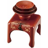 会津漆器 朱 盃・盃台セット 松竹梅（3.3組盃） <お正月 お祝い 屠蘇器