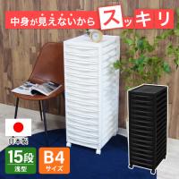 書類収納チェスト  b4サイズ レターケース 書類収納ケース 引き出し 小物収納 小物収納ケース(限定カラーアプロスB4 浅型15段)  日本製 国産 | purekuma