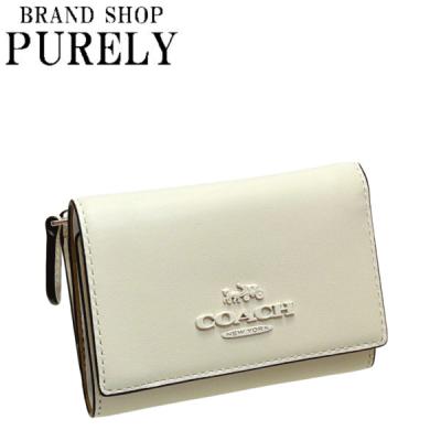 新品　COACH　コーチ 財布 折り財布　２つ折り財布 ホワイト 限定カラー！ 新品 COACH コーチ 折り財布 ホワイト 二つ折り財布