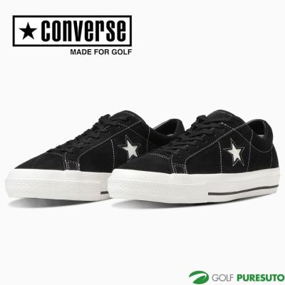 CONVERSE コンバース 26㎝ レザー スリッポン ゴルフシューズ 黒