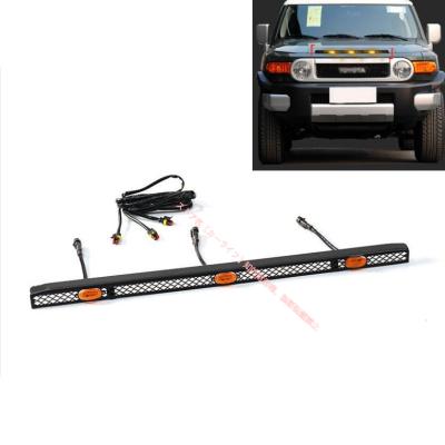 送料無料 FJクルーザー　　フロント グリル　3色 LED付き FJクルーザー GSJ15W型 フロントグリル オレンジ ランプ