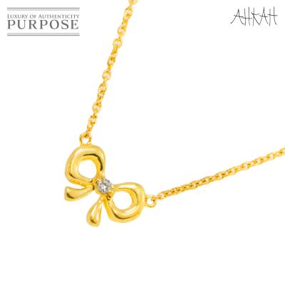 ● アーカー　ソルティアラウンド　極上良質天然ダイヤモンドネックレスK18YG 国内直営店】☆AHKAH☆18Kダイヤソルティアラウンドネックレス