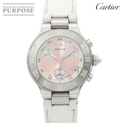 カルティエ　マスト21クロノスカフ 未使用] カルティエ マスト21 クロノスカフ W10184U2 W205472