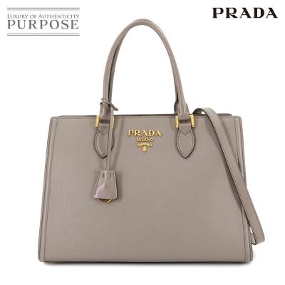 プラダ サフィアーノ レザー グレー ハンド トートバッグ PRADA（バッグ ・ グレー/灰色系）のフリマアイテム一覧