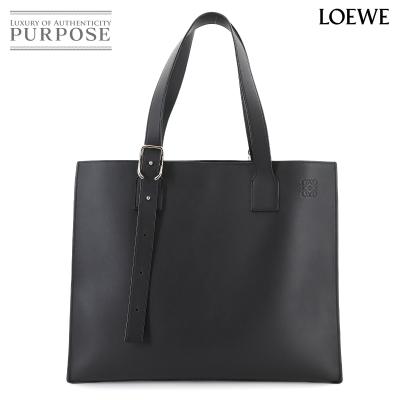 美品 ロエベ トートバッグ ビジネスバッグ ショルダーバッグ レザー ブラック LOEWE ロエベ トートバッグ STANDARD スタンダード A933R18X14 メンズ