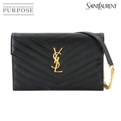 【美品】サンローラン 長財布 ホワイト ブラック フラップ Vステッチ Yves Saint Laurent レディース長財布｜財布｜ファッション おすすめ