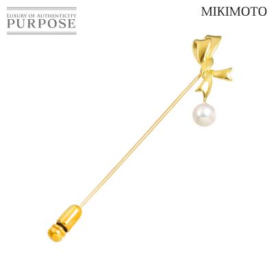 美品♡MIKIMOTO♡ミキモト♡優美な曲線♡上質パールが揺れるリボンブローチ ミキモト ブローチ リボン（ファッション）のおすすめ人気商品一覧