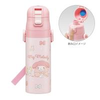 マイメロディ　ロック付ワンプッシュダイレクトステンレスボトル　水筒　470ml　ビッグリボン柄　SDC4 | おなまえ工房