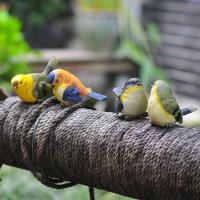 かわいい小鳥のオブジェ 4匹セット 置物 雑貨 インテリア 飾り 庭 ガーデニング 
