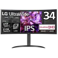 ディスプレイ LG モニター 34WQ75C-B 34インチ/曲面型ウルトラワイド(3440×1440)/IPS アンチグレア/HDR/LA | qualityfactory小型家電ショップ