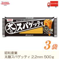 昭和産業 パスタ 太麺スパゲッティ 2.2mm 500g × 3袋 送料無料 | クイックファクトリー