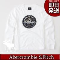 アバクロ ロンT メンズ 白/ホワイト アバクロ(アバクロンビー&amp;フィッチ Abercrombie &amp; Fitch)
