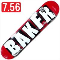 BAKER DECK ベイカー デッキ TEAM BRAND LOGO RED/WHITE 7.5 スケート 