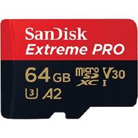 SanDisk 64GB Extreme PRO(R) microSD(TM) UHS-I Card with Adapter C10, U3, V30, A2, 200MB/s Read 90MB/s Write SDSQXCU-064G-GN6MA | R・STORE