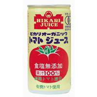 【ケース販売】ヒカリ オーガニックトマトジュース(無塩)　190g×30缶 | らびっと村 Yahoo!店