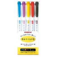 ゼブラ 蛍光ペン マイルドライナー 和みマイルド色 5色 WKT7-5C-RC | プチギフトと雑貨の店 RABLUE
