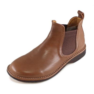 美品　SAYA サヤ レザー ショート サイドゴアブーツ ブラウン 24.5 saya ショートブーツ（レディースシューズ） | ファッション の