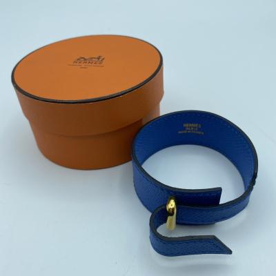 HERMES ブレスレット ブルー レザー ブルー（青）系 HERMES(エルメス) ブレスレット(メンズ) - 海外