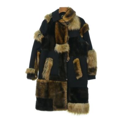 【美品】kolor 21aw ドッキングコート　ネイビー KOLOR(カラー) crocodile effect black coatドッキングコート