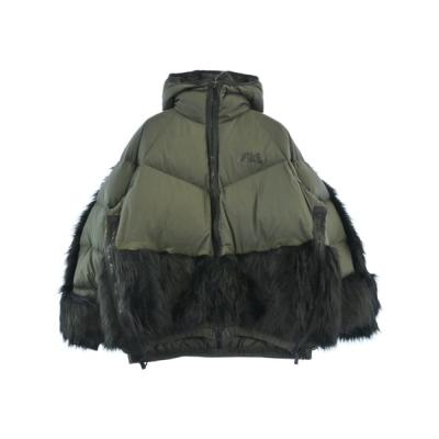 nike sacai　ファ一ダウンジャケット　ladies NIKE 美品 ナイキ × Sacai NRG PARKA ファー ダウン ジャケット