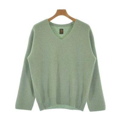 本日かぎり値下げ！ BATONER グリーン 長袖セーター 新品 バトナー batoner ニット（メンズトップス）（サイズ（S/M/L）：M