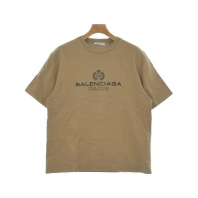 バレンシアガ　ベージュ　ロゴTシャツ　メンズXS 美品 バレンシアガ tシャツ メンズ（色：ベージュ系）のおすすめ人気