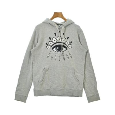 KENZO - KENZO(ケンゾー) パーカー サイズM レディース - ライトグレー×グリーン×マルチ 長袖 ケンゾー パーカー（色：グレー系）の商品一覧 通販 - Yahoo!ショッピング