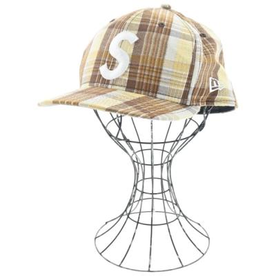 Supreme チェック柄ブラウンキャップ ☆23AW WEEK18☆Supreme Houndstooth Wool Camp Cap (Supreme/キャップ