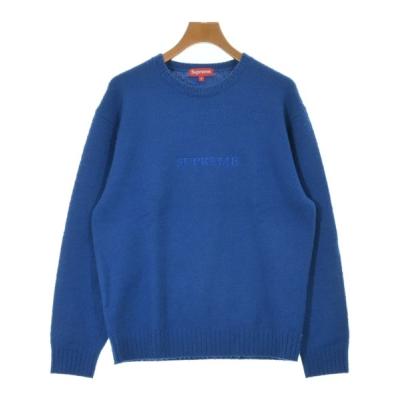 Supreme クルーネック ニット セーター 青 Supreme メンズニット、セーター｜トップス｜ファッション