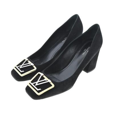 ルイヴィトン　パンプス　LVロゴ　ゴールド　レザー　黒　37 1/2 LOUIS VUITTON パンプス｜シューズ｜ファッション 通販 - Yahoo