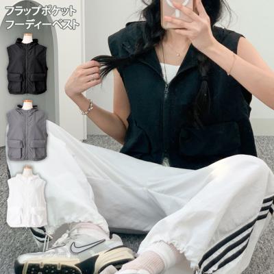 ベスト レディース 薄手 夏 撥水 トップス アウター パーカー 
