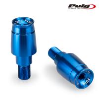 Puig 21023A SHORT BAR ENDS WEIGHTS WITH RIM [BLUE] YAMAHA FZ1 FAZER (06-15) MT-125 (14-22) MT-07 (14-22) MT-09 (13-20) ハンドルバーエンド プーチ | RAMBUTAN