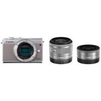 Canon ミラーレス一眼カメラ EOS M100 ダブルレンズキット (グレー) EOSM100GY-WLK | RAVI STORE